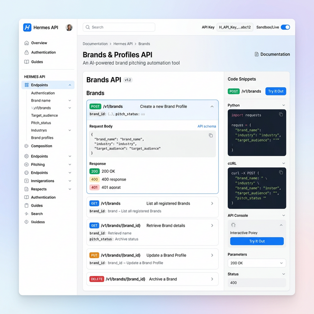 Hermes AI Pitching App Preview