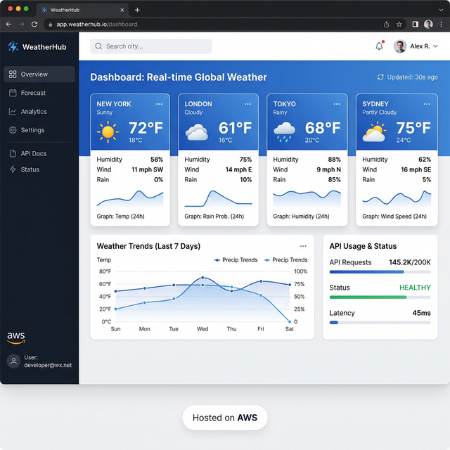 Weather Aggregator App Preview
